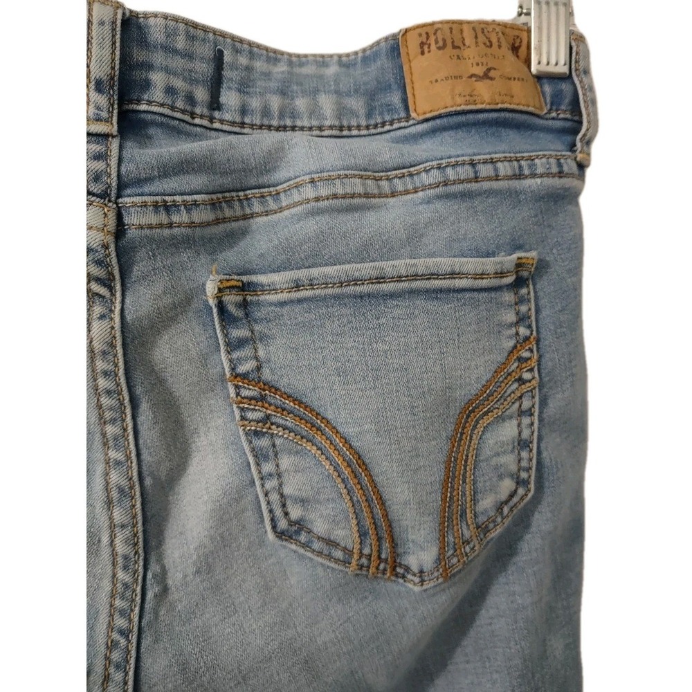 Hollister Jeans Women's Size 5 S Blue Denim  Skinny  Distressed Stretch  W27 L25 - Picture 7 of 15